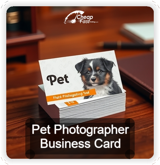 Pet Photographer business card design sample