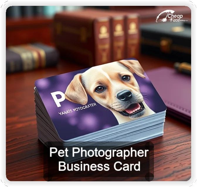 Pet Photographer business card design sample