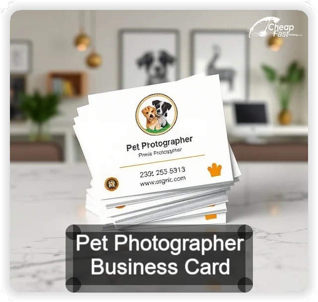 Pet Photographer business card design sample