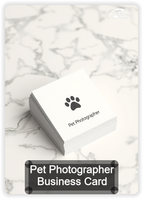 Pet Photographer business card design sample