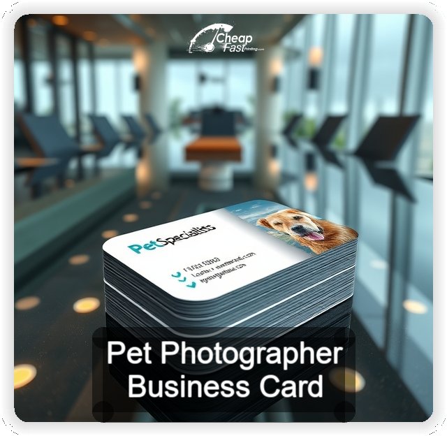 Pet Photographer business card design sample