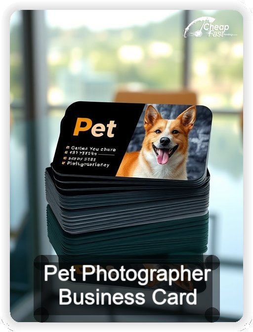 Pet Photographer business card design sample