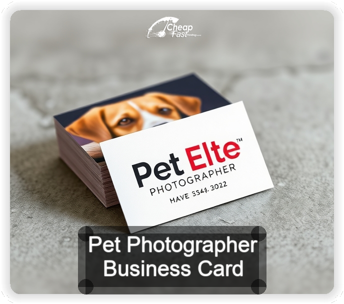 Pet Photographer business card design sample
