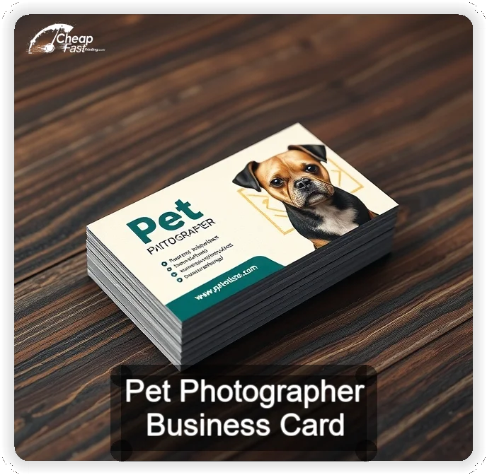 Pet Photographer business card design sample