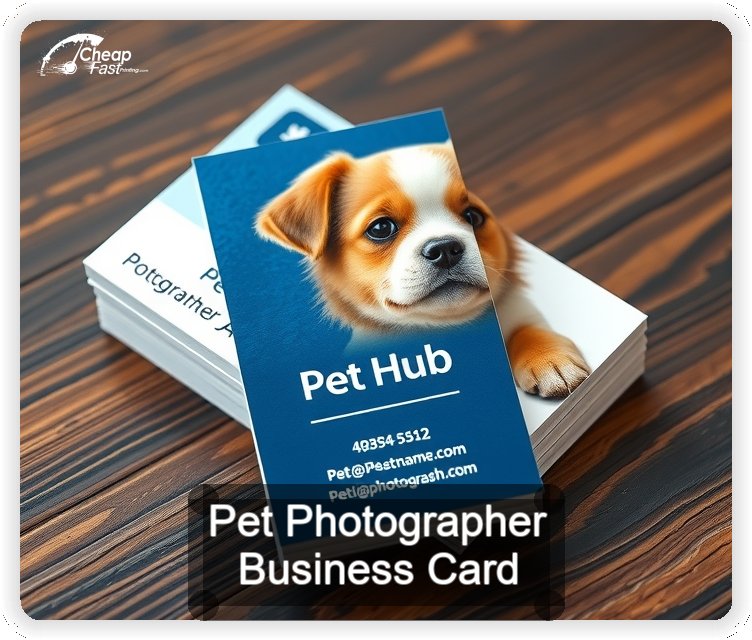 Pet Photographer business card design sample