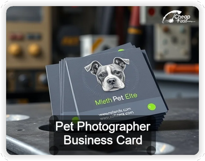 Pet Photographer business card design sample