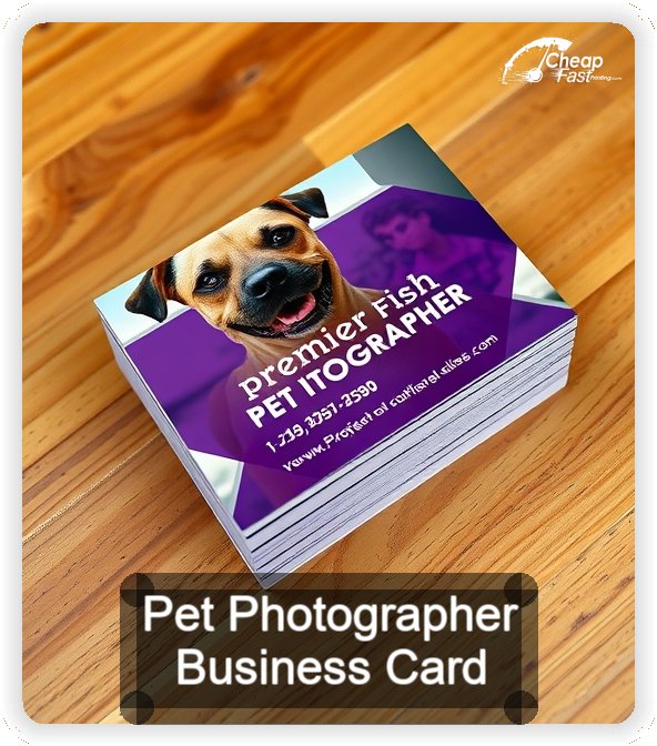 Pet Photographer business card design sample