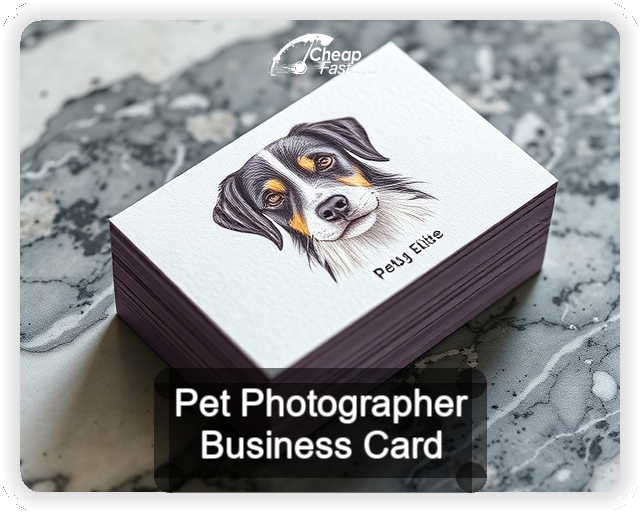 Pet Photographer business card design sample