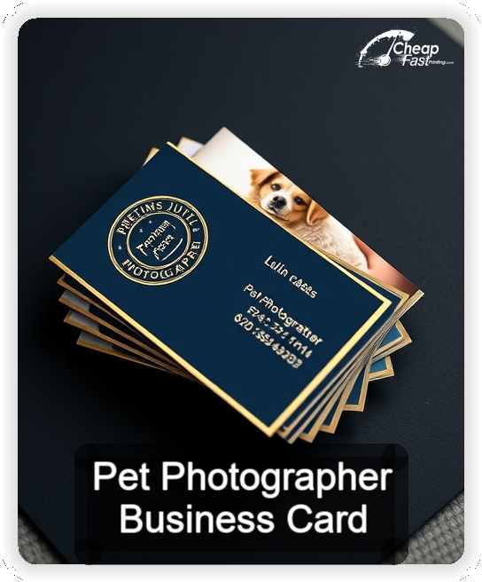 Pet Photographer business card design sample
