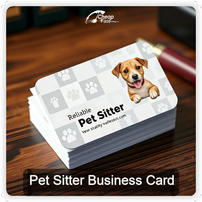 Pet Sitter business card design sample