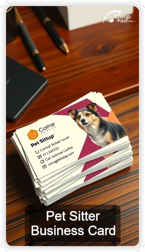 Pet Sitter business card design sample