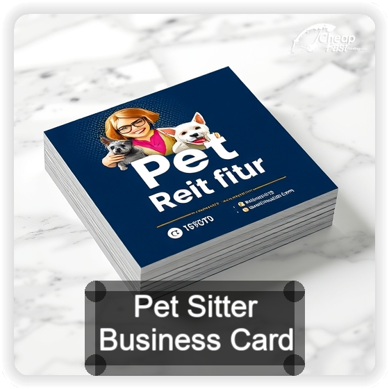 Pet Sitter business card design sample