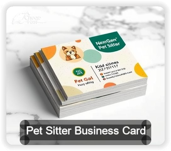 Pet Sitter business card design sample