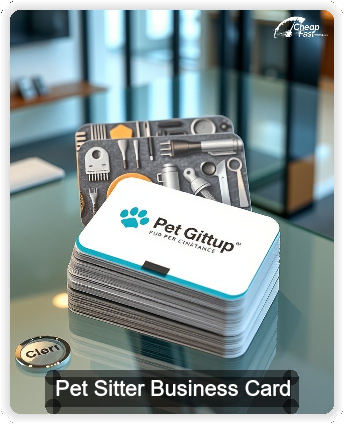 Pet Sitter business card design sample