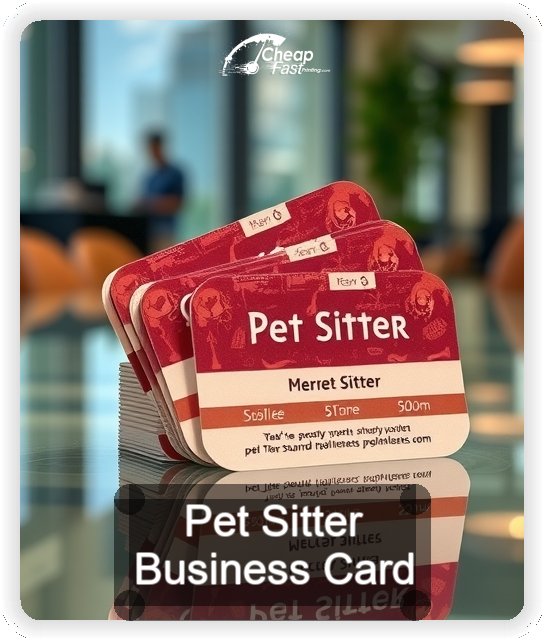 Pet Sitter business card design sample