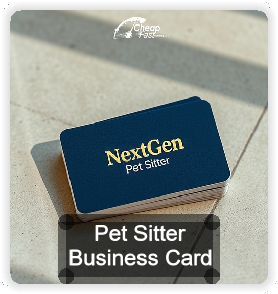 Pet Sitter business card design sample