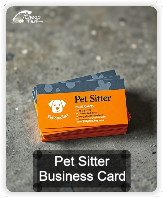 Pet Sitter business card design sample