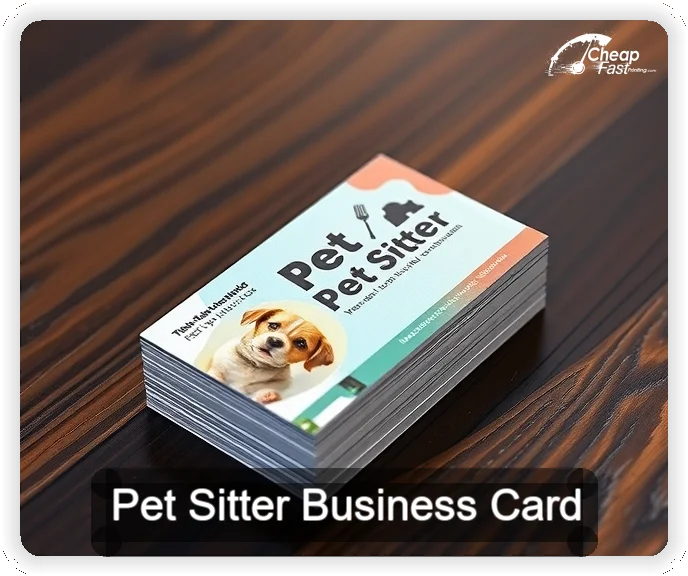 Pet Sitter business card design sample