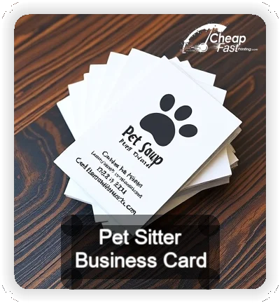 Pet Sitter business card design sample