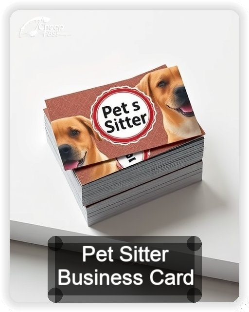 Pet Sitter business card design sample
