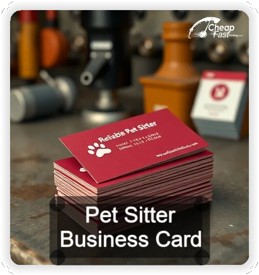 Pet Sitter business card design sample