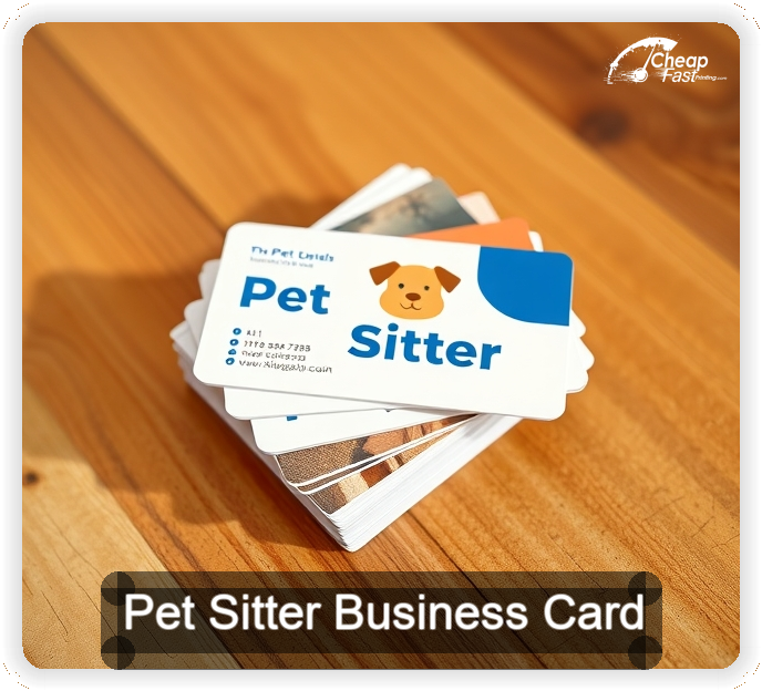 Pet Sitter business card design sample