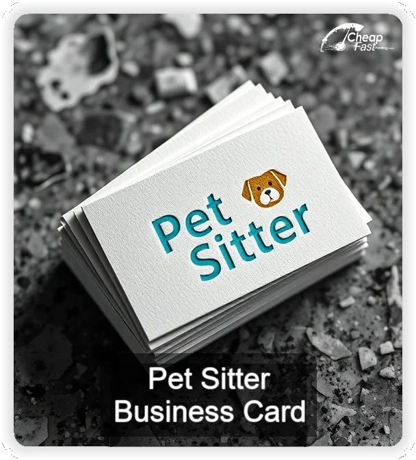 Pet Sitter business card design sample