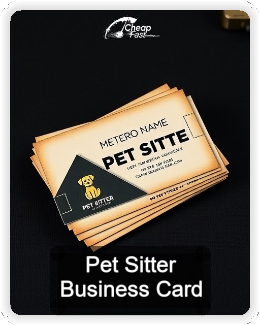 Pet Sitter business card design sample
