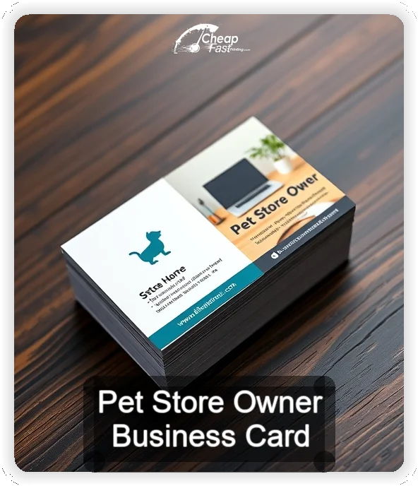 Pet Store Owner business card design sample