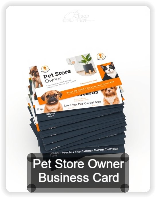 Pet Store Owner business card design sample