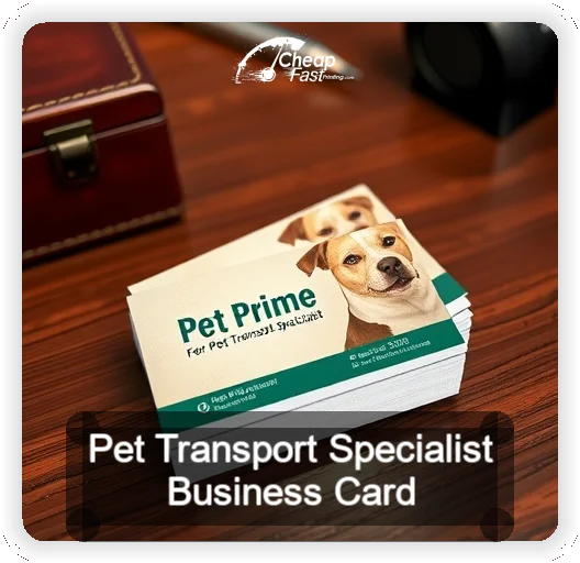 Pet Transport Specialist business card design sample