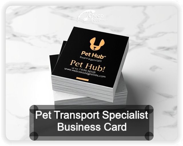 Pet Transport Specialist business card design sample