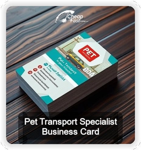 Pet Transport Specialist business card design sample