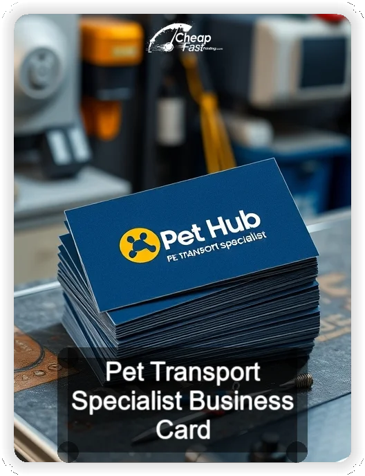 Pet Transport Specialist business card design sample