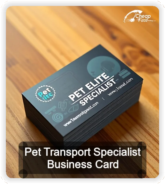 Pet Transport Specialist business card design sample