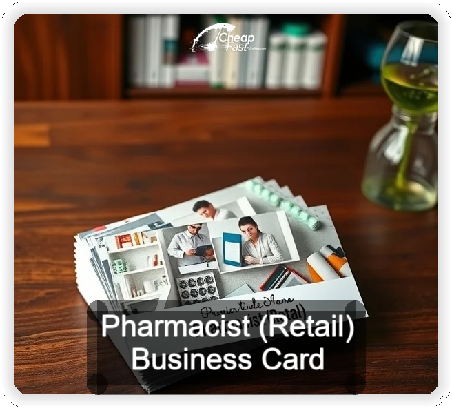 Pharmacist Retail business card design sample