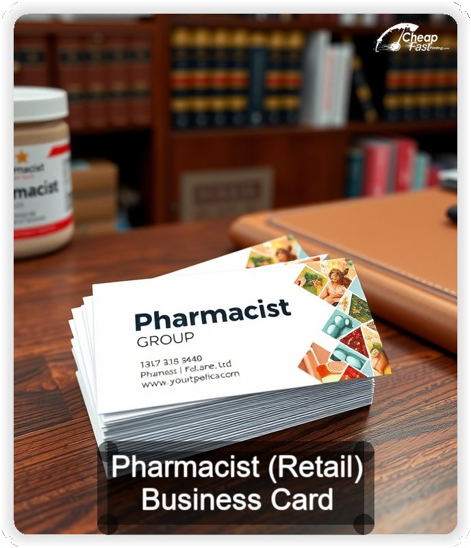 Pharmacist Retail business card design sample