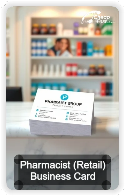 Pharmacist Retail business card design sample