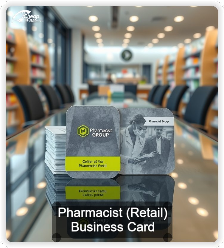 Pharmacist Retail business card design sample