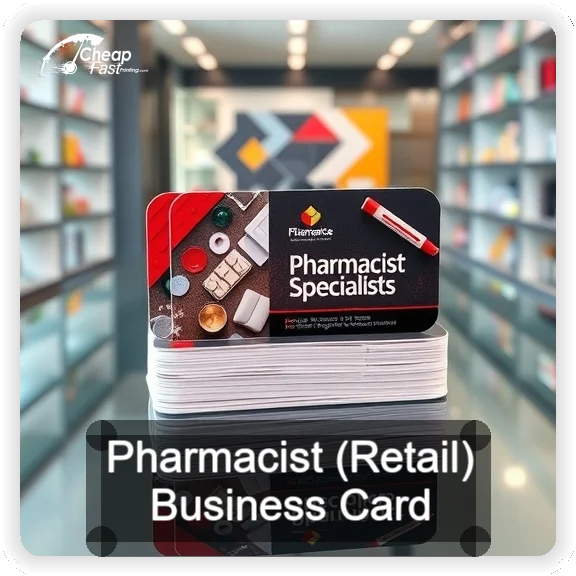 Pharmacist Retail business card design sample