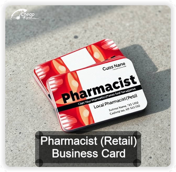 Pharmacist Retail business card design sample