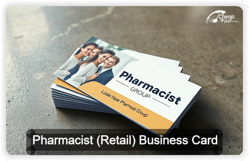 Pharmacist Retail business card design sample