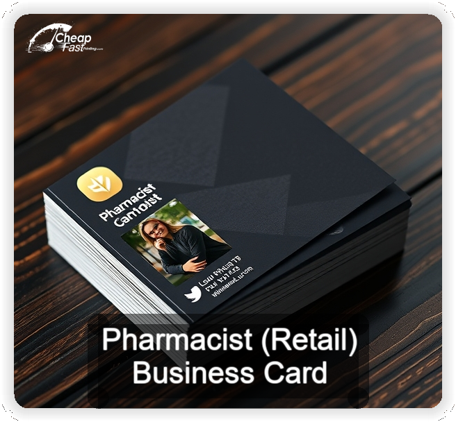 Pharmacist Retail business card design sample