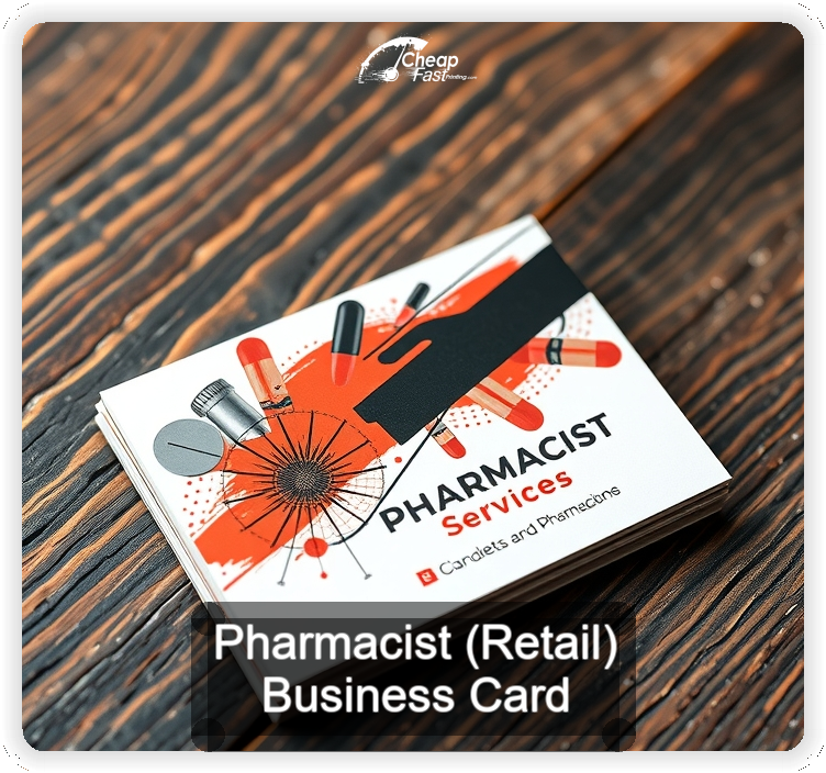 Pharmacist Retail business card design sample