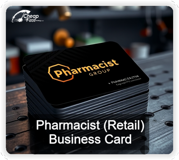Pharmacist Retail business card design sample