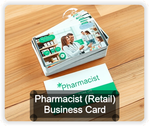 Pharmacist Retail business card design sample