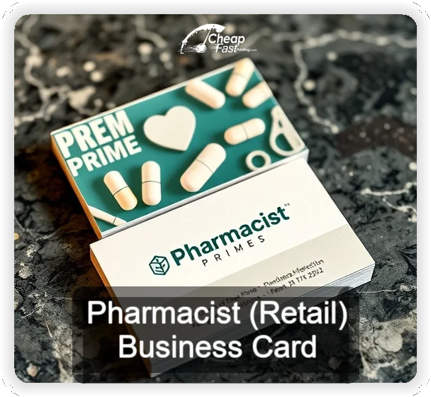 Pharmacist Retail business card design sample