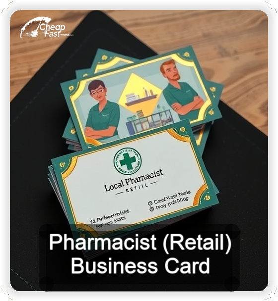 Pharmacist Retail business card design sample