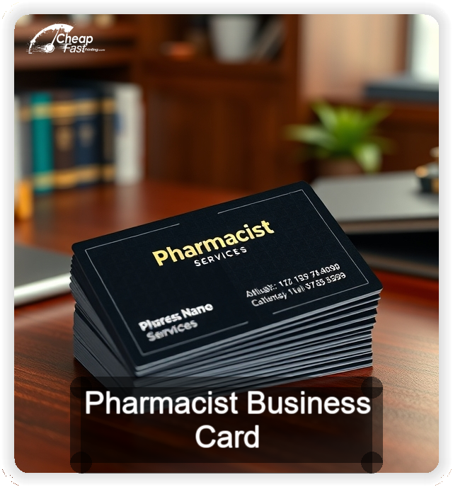 Pharmacist business card design sample