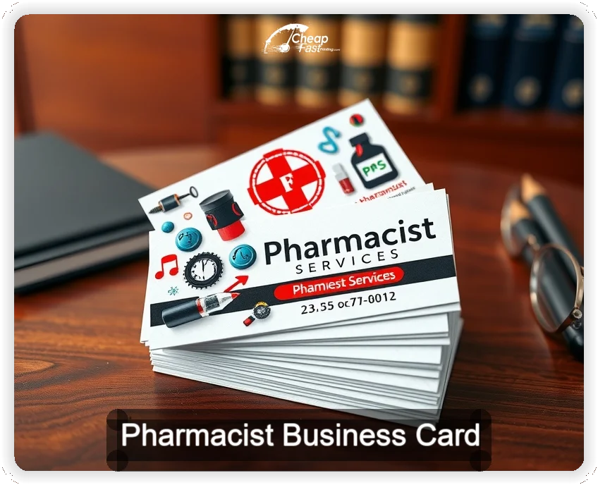 Pharmacist business card design sample